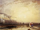 Richard Parkes Bonington Sunset in the Pays de Caux painting